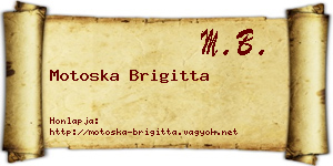 Motoska Brigitta névjegykártya