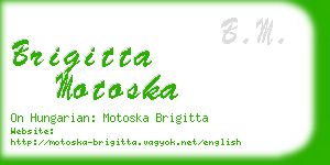 brigitta motoska business card